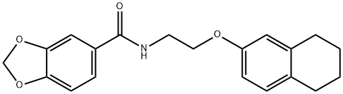 N-[2-(5,6,7,8-tetrahydro-2-naphthalenyloxy)ethyl]-1,3-benzodioxole-5-carboxamide Structure