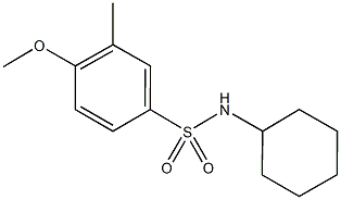 N-cyclohexyl-4-methoxy-3-methylbenzenesulfonamide 구조식 이미지