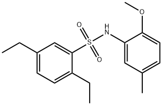 2,5-diethyl-N-(2-methoxy-5-methylphenyl)benzenesulfonamide Structure