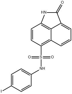 N-(4-iodophenyl)-2-oxo-1,2-dihydrobenzo[cd]indole-6-sulfonamide 구조식 이미지