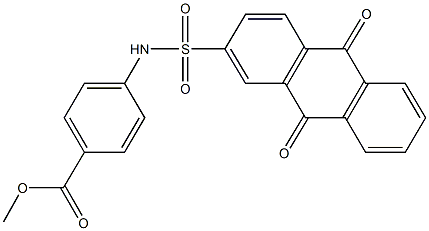 methyl 4-{[(9,10-dioxo-9,10-dihydro-2-anthracenyl)sulfonyl]amino}benzoate Structure