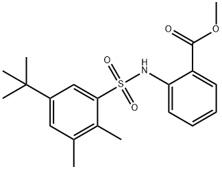 methyl 2-{[(5-tert-butyl-2,3-dimethylphenyl)sulfonyl]amino}benzoate 구조식 이미지