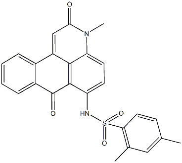 2,4-dimethyl-N-(3-methyl-2,7-dioxo-2,7-dihydro-3H-naphtho[1,2,3-de]quinolin-6-yl)benzenesulfonamide Structure