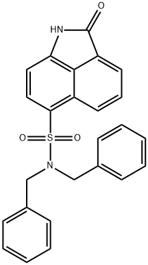 N,N-dibenzyl-2-oxo-1,2-dihydrobenzo[cd]indole-6-sulfonamide 구조식 이미지