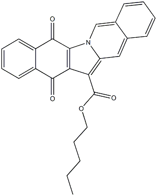pentyl 5,14-dioxo-5,14-dihydrobenzo[5,6]indolo[1,2-b]isoquinoline-13-carboxylate 구조식 이미지