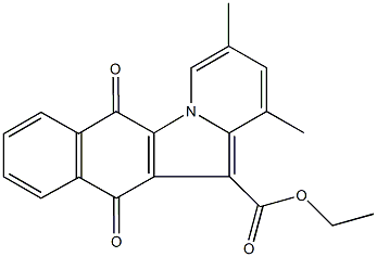 ethyl 1,3-dimethyl-6,11-dioxo-6,11-dihydrobenzo[f]pyrido[1,2-a]indole-12-carboxylate Structure