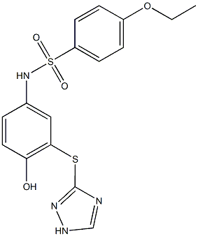 4-ethoxy-N-[4-hydroxy-3-(1H-1,2,4-triazol-3-ylsulfanyl)phenyl]benzenesulfonamide Structure