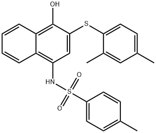 N-{3-[(2,4-dimethylphenyl)sulfanyl]-4-hydroxy-1-naphthyl}-4-methylbenzenesulfonamide Structure