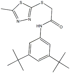 N-(3,5-ditert-butylphenyl)-2-[(5-methyl-1,3,4-thiadiazol-2-yl)sulfanyl]acetamide Structure