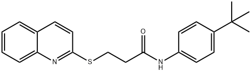 N-(4-tert-butylphenyl)-3-(2-quinolinylsulfanyl)propanamide 구조식 이미지