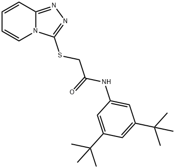 N-(3,5-ditert-butylphenyl)-2-([1,2,4]triazolo[4,3-a]pyridin-3-ylsulfanyl)acetamide 구조식 이미지