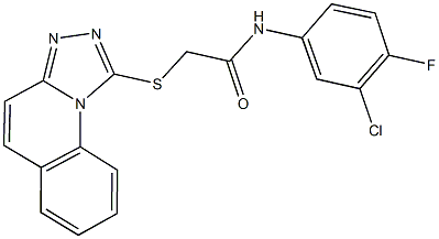 N-(3-chloro-4-fluorophenyl)-2-([1,2,4]triazolo[4,3-a]quinolin-1-ylsulfanyl)acetamide Structure