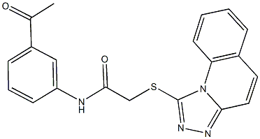 N-(3-acetylphenyl)-2-([1,2,4]triazolo[4,3-a]quinolin-1-ylsulfanyl)acetamide Structure