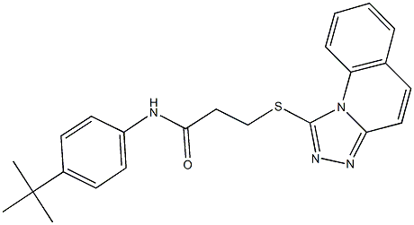 N-(4-tert-butylphenyl)-3-([1,2,4]triazolo[4,3-a]quinolin-1-ylsulfanyl)propanamide Structure