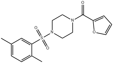 1-[(2,5-dimethylphenyl)sulfonyl]-4-(2-furoyl)piperazine 구조식 이미지