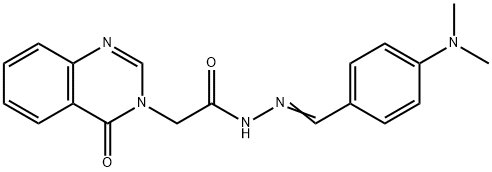 N'-[4-(dimethylamino)benzylidene]-2-(4-oxo-3(4H)-quinazolinyl)acetohydrazide Structure