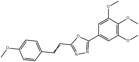 2-[2-(4-methoxyphenyl)vinyl]-5-(3,4,5-trimethoxyphenyl)-1,3,4-oxadiazole 구조식 이미지