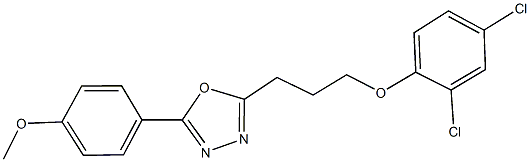 2-[3-(2,4-dichlorophenoxy)propyl]-5-(4-methoxyphenyl)-1,3,4-oxadiazole 구조식 이미지