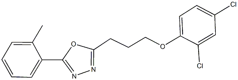 2,4-dichlorophenyl 3-[5-(2-methylphenyl)-1,3,4-oxadiazol-2-yl]propyl ether 구조식 이미지