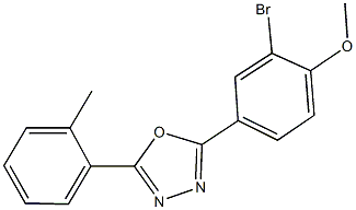 2-bromo-4-[5-(2-methylphenyl)-1,3,4-oxadiazol-2-yl]phenyl methyl ether 구조식 이미지