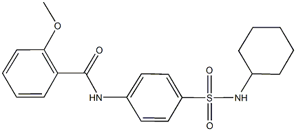 N-{4-[(cyclohexylamino)sulfonyl]phenyl}-2-methoxybenzamide 구조식 이미지