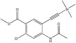 methyl 4-(acetylamino)-2-chloro-5-[(trimethylsilyl)ethynyl]benzoate 구조식 이미지