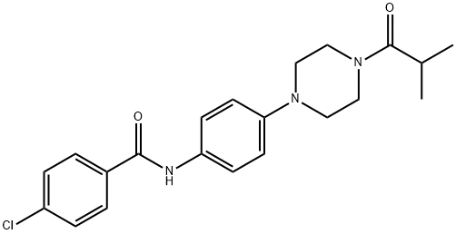 4-chloro-N-[4-(4-isobutyryl-1-piperazinyl)phenyl]benzamide Structure