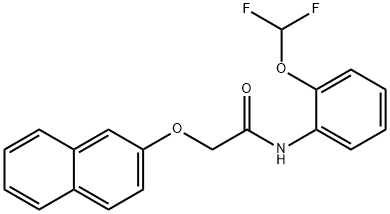 N-[2-(difluoromethoxy)phenyl]-2-(2-naphthyloxy)acetamide 구조식 이미지