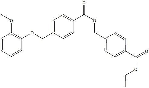 4-(ethoxycarbonyl)benzyl 4-[(2-methoxyphenoxy)methyl]benzoate Structure