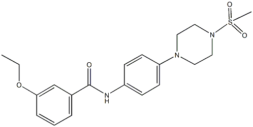 3-ethoxy-N-{4-[4-(methylsulfonyl)-1-piperazinyl]phenyl}benzamide 구조식 이미지