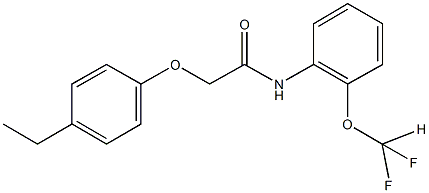 N-[2-(difluoromethoxy)phenyl]-2-(4-ethylphenoxy)acetamide 구조식 이미지