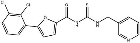 N-[5-(2,3-dichlorophenyl)-2-furoyl]-N'-(3-pyridinylmethyl)thiourea 구조식 이미지