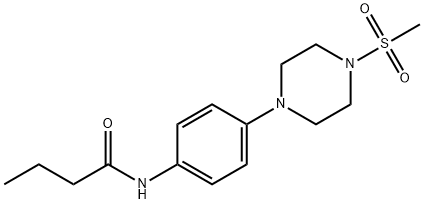 N-{4-[4-(methylsulfonyl)-1-piperazinyl]phenyl}butanamide Structure