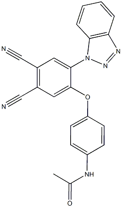 N-{4-[2-(1H-1,2,3-benzotriazol-1-yl)-4,5-dicyanophenoxy]phenyl}acetamide Structure