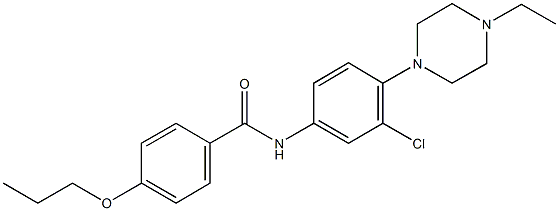 N-[3-chloro-4-(4-ethyl-1-piperazinyl)phenyl]-4-propoxybenzamide Structure
