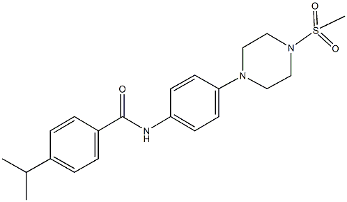 4-isopropyl-N-{4-[4-(methylsulfonyl)-1-piperazinyl]phenyl}benzamide 구조식 이미지