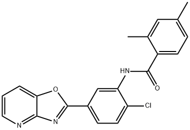 N-(2-chloro-5-[1,3]oxazolo[4,5-b]pyridin-2-ylphenyl)-2,4-dimethylbenzamide Structure