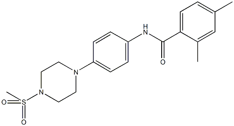 2,4-dimethyl-N-{4-[4-(methylsulfonyl)-1-piperazinyl]phenyl}benzamide Structure