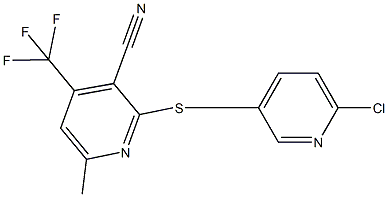 2-{[(6-chloro-3-pyridinyl)methyl]sulfanyl}-6-methyl-4-(trifluoromethyl)nicotinonitrile Structure