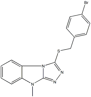 4-bromobenzyl 9-methyl-9H-[1,2,4]triazolo[4,3-a]benzimidazol-3-yl sulfide Structure
