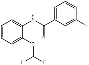 N-[2-(difluoromethoxy)phenyl]-3-fluorobenzamide 구조식 이미지