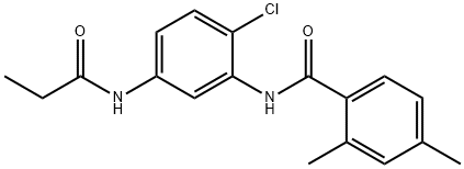 N-[2-chloro-5-(propionylamino)phenyl]-2,4-dimethylbenzamide Structure