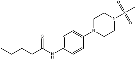 N-{4-[4-(methylsulfonyl)-1-piperazinyl]phenyl}pentanamide Structure