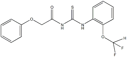 N-[2-(difluoromethoxy)phenyl]-N'-(phenoxyacetyl)thiourea 구조식 이미지