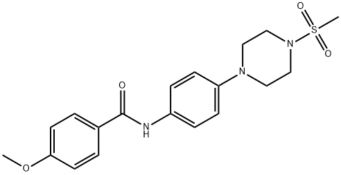 4-methoxy-N-{4-[4-(methylsulfonyl)-1-piperazinyl]phenyl}benzamide Structure