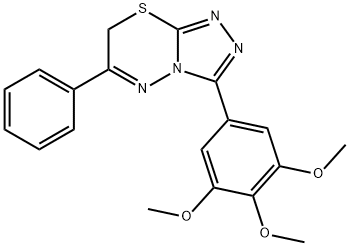 6-phenyl-3-(3,4,5-trimethoxyphenyl)-7H-[1,2,4]triazolo[3,4-b][1,3,4]thiadiazine 구조식 이미지