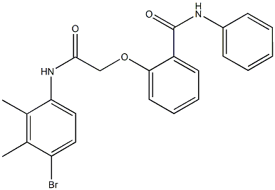 2-[2-(4-bromo-2,3-dimethylanilino)-2-oxoethoxy]-N-phenylbenzamide Structure