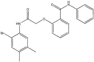 2-[2-(2-bromo-4,5-dimethylanilino)-2-oxoethoxy]-N-phenylbenzamide 구조식 이미지