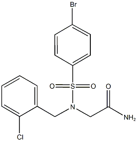 2-[[(4-bromophenyl)sulfonyl](2-chlorobenzyl)amino]acetamide Structure