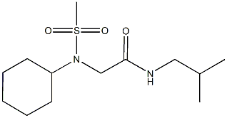 2-[cyclohexyl(methylsulfonyl)amino]-N-isobutylacetamide Structure